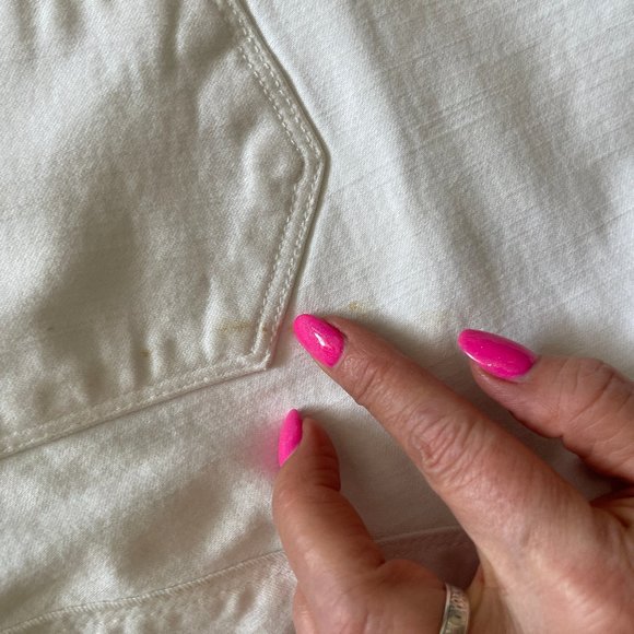 J BRAND  ripped distressed  STRETCHY WHITE SKINNY DENIM JEANS 26 - Picture 9 of 9